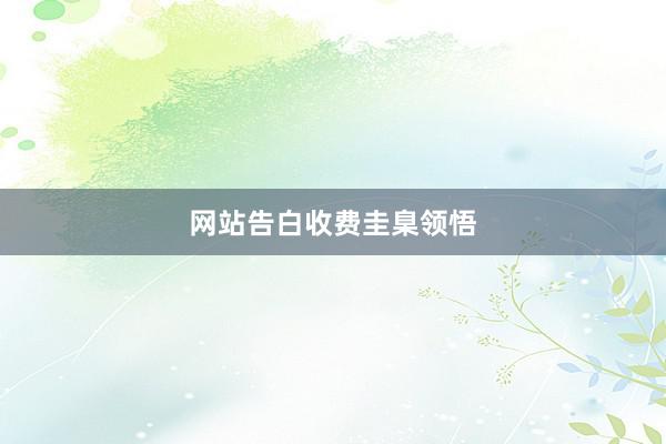 网站告白收费圭臬领悟
